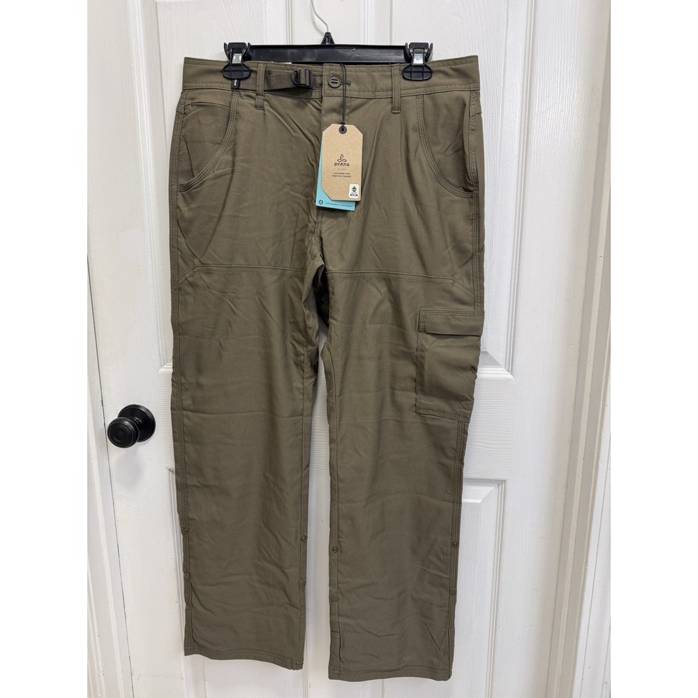 PrAna Stretch Zion II Relaxed Straight Pants Men's 32x30 Slate Green Hiking NWT - Picture 2 of 9